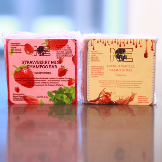 Strawberry Mint/French Vanilla Shampoo Bars